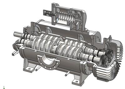 基于装配体配置的机械设备四分之一剖视图表达方法